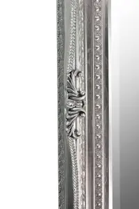 MirrorOutlet Carved Louis Silver Antique Full Length Leaner Dress Mirror 175 x 90cm