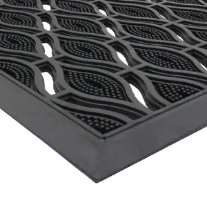 Elipses Rubber Door Mat Boot Trays & Scraper