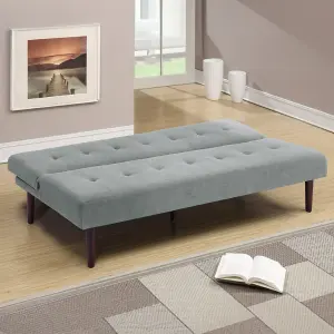 Grey Contemporary Velvet Convertible Sofa Bed