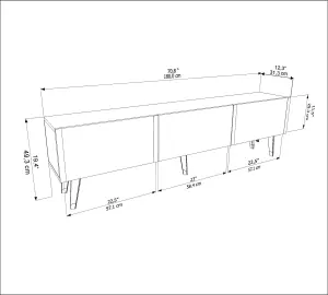 Milagro Modern Tv Unit Tv Stand Gloss White&Silver