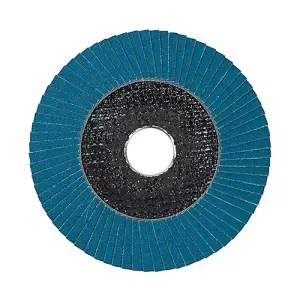 TIMCO Set of Flap Discs Zirconium Type 29 Conical P120 Grit - 115 x 22.23