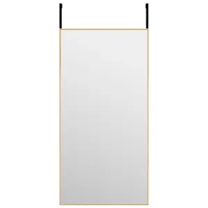 Berkfield Door Mirror Gold 40x80 cm Glass and Aluminium