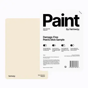 Hemway Chalk Paint Matt A5 Sample, Magnolia, Peel & Stick Swatch For Interior Walls Wood