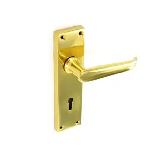 Securit Victorian Lock Handle (Pack of 2) Br (155mm)