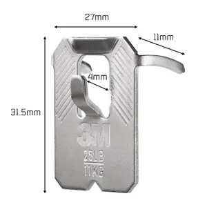 3M Claw Drywall Picture hanger (H)31.5mm (W)27mm, Pack of 2