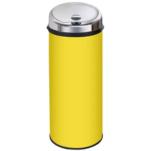 Inmotion 50L Yellow Stainless Steel Auto Automatic Sensor Kitchen Waste Dust Bin