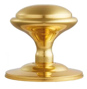 Carlisle Brass Polished Brass Round Centre Door Knob (M61)