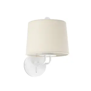 Luminosa Montreal Wall Light with Shade White, E27