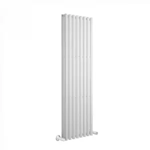 Right Radiators 1800x545 mm Double Vertical Round Column Style Designer Radiator Heated Rads White