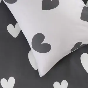 Love Heart Decorative Printed Duvet Cover Set with Pillowcase