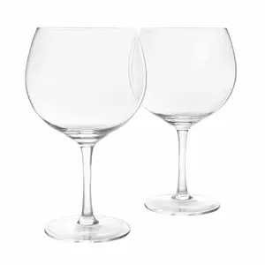 100% Lead-free Crystal Large Copa Gin And Tonic Glasses Balloon Glass DuraSHIELD Titanium Reinforced Set 400ml Pack of 2