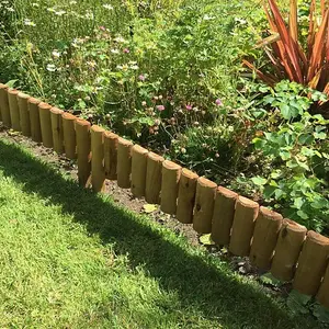 Wooden Outdoor Garden Border Fence - 1 Piece