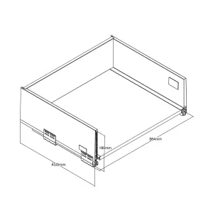 GoodHome Soto Soft-close Deep drawer box (W)600mm