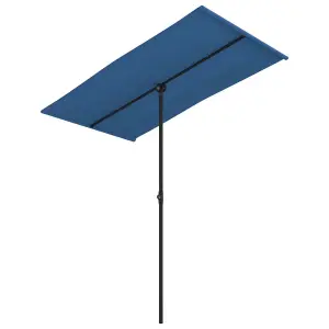 Berkfield Outdoor Parasol with Aluminium Pole 180x130 cm Azure Blue