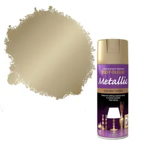 Rust-Oleum Metallic Gold effect Multi-surface Spray paint, 400ml