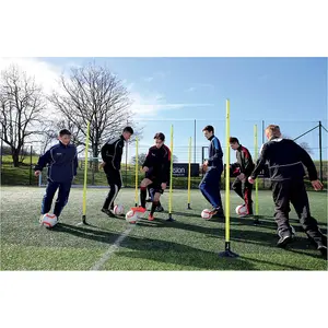 12 PACK 1.5m Spiked Boundary Poles Set Football Footwork & Dribbling Training