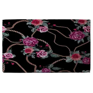 Cotton Floral Waffle Kitchen Towel (Set of 3)