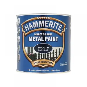 Hammerite - Smooth Direct To Rust Metal Paint - 2.5 Litres - Dark Blue