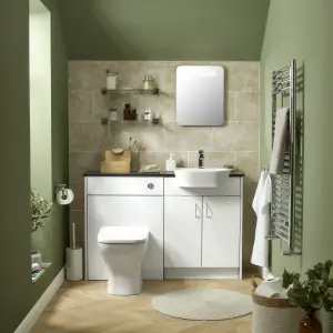 Vitra Koa White Square Floor-mounted Bidet, tap & toilet set