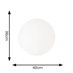 ValueLights Isla White Paper Globe Ball Dome Easy Fit Ceiling 40cm Lamp Shade