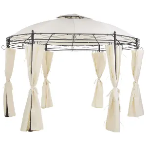 Beliani Mediterranean Gazebo Beige SAFARA