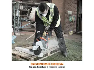 Evolution R300DCT 300mm 12" Electric Disc Cutter, Concrete Saw, With Diamond Blade 110V