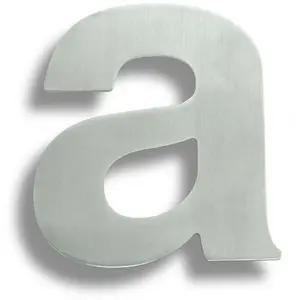 Satin Steel Door Letter A - 89mm Height 2mm Depth Front Door Letter Plaque