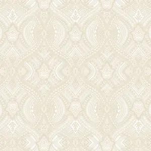 Hoopla Walls Natural Ogee Smooth Matt Wallpaper