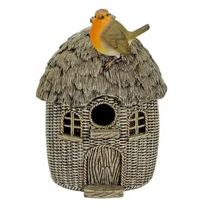 Vivid Arts Wicker Bird House Garden Decoration