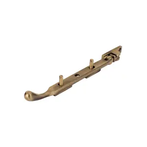 Dart Bulb End Brass Window Stay 8" (200mm) - Antique Brass