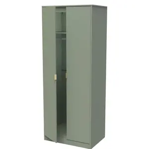 Fuji 2 Door Wardrobe in Reed Green (Ready Assembled)