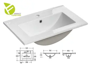 Bathroom Set 500mm Vanity Sink Cabinet Tallboy Unit White Gloss Oak Effect Aruba