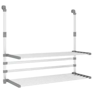 Aluminium Foldable Wall-Mounted Drying Rack 95" H x 89" W x 25" D