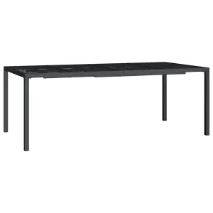 Berkfield Garden Table Anthracite 200x100x72 cm Steel