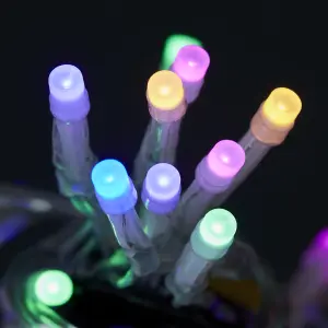 240 Rainbow LED With timer String lights with 20.34m Clear cable