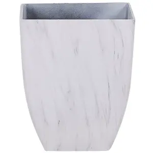 Set of 2 Plant Pots 35 x 35 x 42 cm Marble Effect MIRO