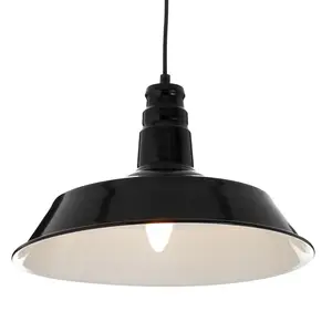 Interiors by Premier Brant Black Pendant Light