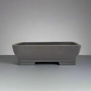 23cm Premium Unglazed Bonsai Pot - Rectangle - 23cm x 18cm x 7cm - Brown