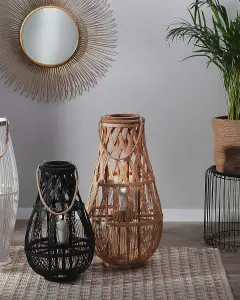 Beliani Rustic Lantern TONGA Wood Natural