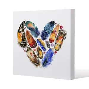 Boho tribal heart (Canvas Print) / 127 x 127 x 4cm