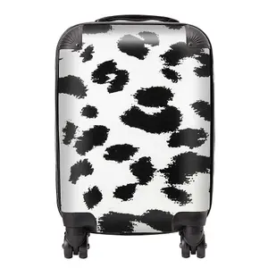 Black Leopard Print Suitcase - Small