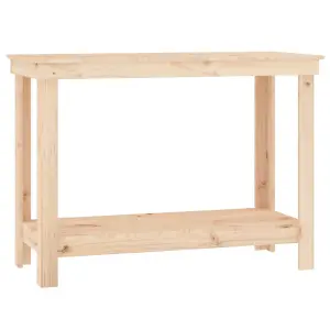 Berkfield Work Bench 110x50x80 cm Solid Wood Pine