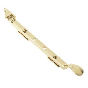 AFIT Polished Brass Victorian Casement Window Stay - 10"/250mm