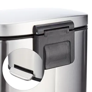 Kitchen Rubbish Bin 5 Litre Soft Close Stainless Steel Waste Bin