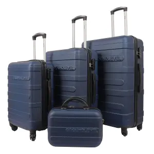 4 Piece Regency Hard Shell Luggage Set - Navy