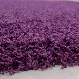 Abaseen 120x170 cm Purple Shaggy Rug - Soft Touch Thick Pile Modern Rugs - Washable Area Rugs for Home and Office