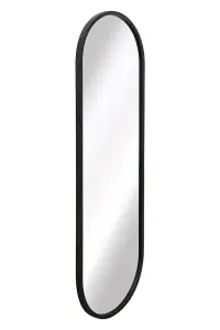 MirrorOutVultus - New Black Metal Framed Double Arched Outdoor Garden Wall Mirror 63" X 22" (160CM X 55CM)