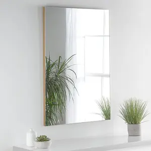 Yearn Minimal Wall mirror Gold 100x70cm