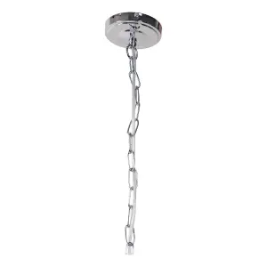 First Choice Lighting Trafalgar Chrome Cream 3 Light Ceiling Pendant Light