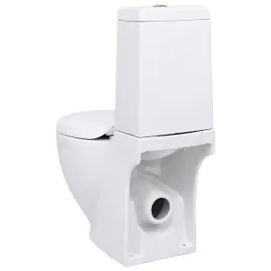 Berkfield Ceramic Toilet Back Water Flow White